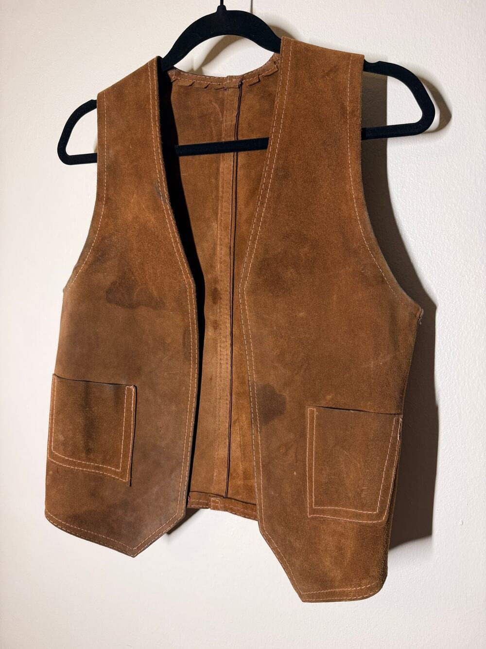 Vintage Peters Genuine Suede Leather Western Vest – Men's Small